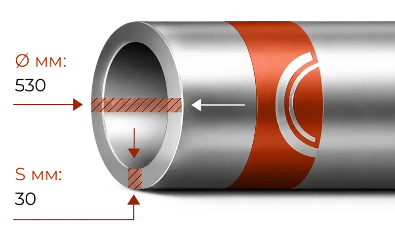 Труба толстостенная 530x30 ст. 20 ГОСТ 8732-78 (Китай)